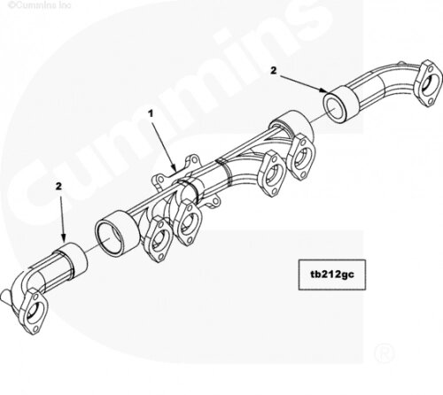 Выпускной коллектор для двигателя Cummins QSM 11L от компании КСТ-ПРОГРЕСС - фото 1
