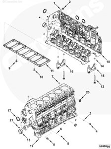 Заглушка блока цилиндров для двигателя Cummins 4ISBе 4.5L