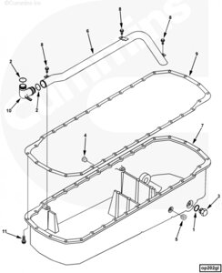 Заглушка поддона картера для двигателя Cummins L10