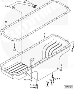 Заглушка поддона масляного для двигателя Cummins NTA 855