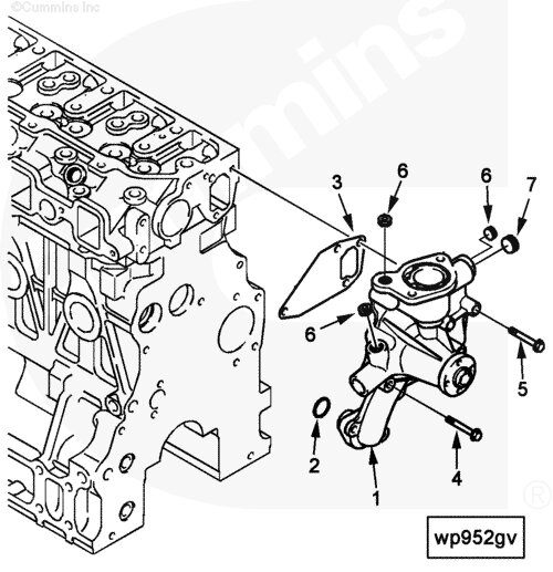 Заглушка помпы водяной для двигателя Cummins A1400 A1700 A2300 от компании КСТ-ПРОГРЕСС - фото 1