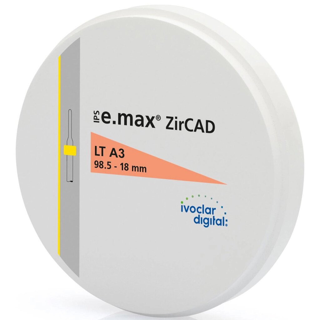 Диск IPS e. max ZirCAD LT 98,5-18 (1 шт) Ivoclar от компании Компания "Дентал Си" - фото 1