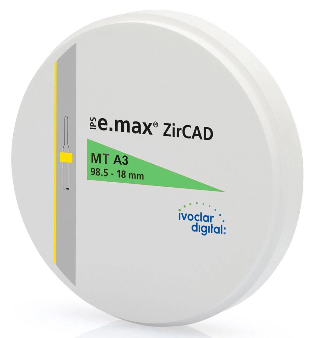 Диск IPS e. max ZirCAD MT 98,5-18 (1 шт) Ivoclar от компании Компания "Дентал Си" - фото 1