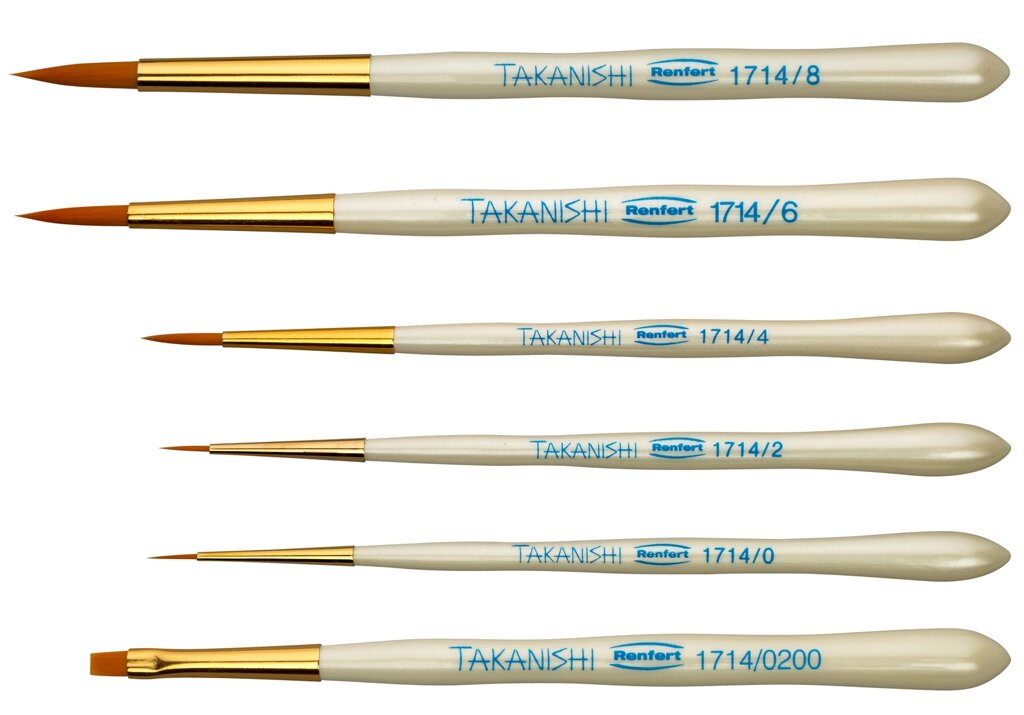 Набор кисточек Takanishi (6 шт) Renfert 17140000 от компании Компания "Дентал Си" - фото 1