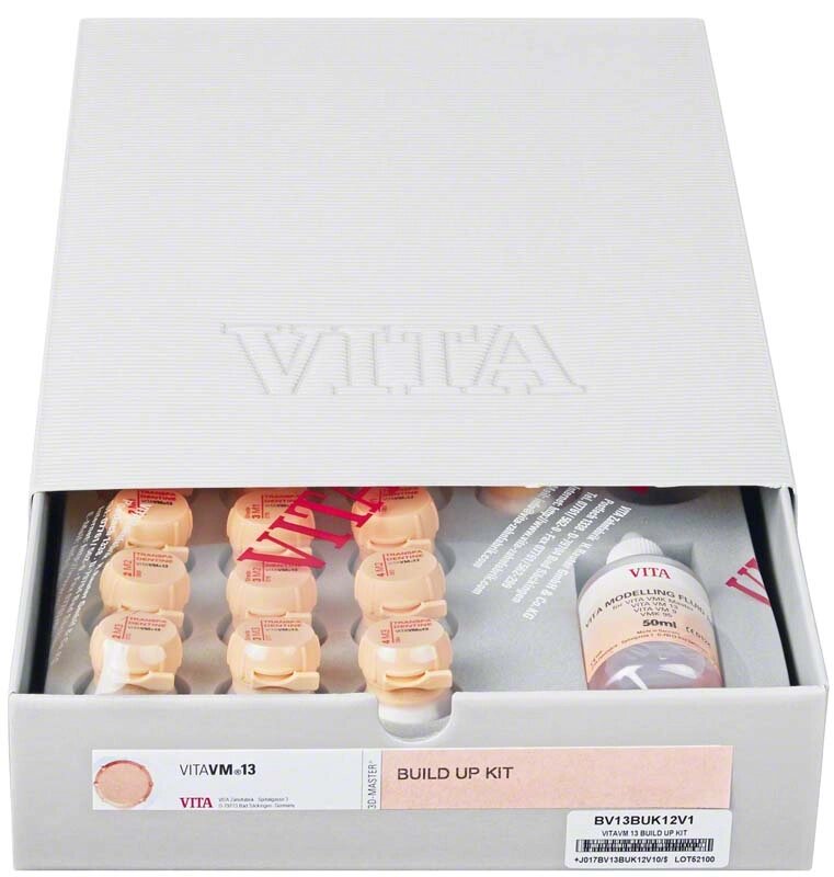 Набор VITA VM13 Build Up Kit 3D-master (26х12 г, 1х50 мл) Vita BV13BUK12V1 от компании Компания "Дентал Си" - фото 1