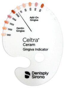 Шкала цветовая Celtra Ceram Gingiva Indicator Dentsply Sirona 601005 в Челябинской области от компании Компания "Дентал Си"