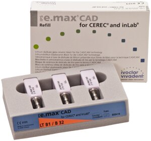 Блоки IPS e. max CAD for CEREC and inLab LT / B32 (3 шт) Ivoclar в Челябинской области от компании Компания "Дентал Си"