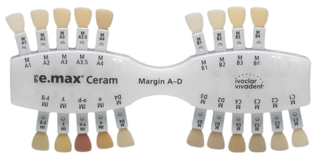 Шкала цветовая IPS e. max Ceram Margin A-D Material Ivoclar 597071 от компании Компания "Дентал Си" - фото 1