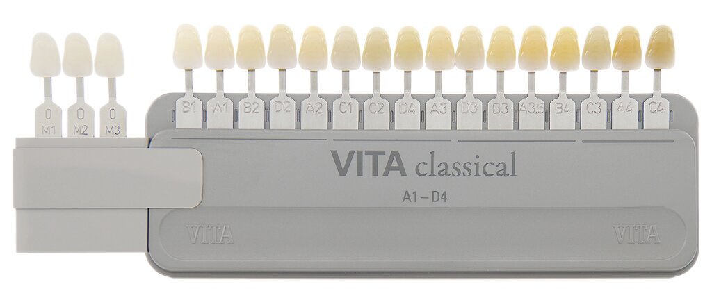 Шкала цветовая VITA classical A1-D4 с отбеленными оттенками Vita B027CV1 от компании Компания "Дентал Си" - фото 1