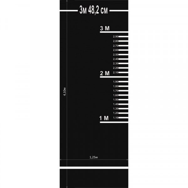 Дорожка (разметка) для прыжков в длину с места для сдачи норматива (цв. черный) от компании ООО Торговая Компания «Старт+» - фото 1
