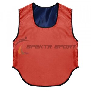 Манишка футбольная двусторонняя Spektr Sport красно-синяя, р. 50-54