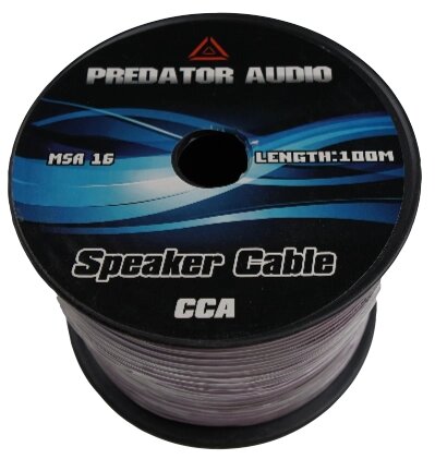 Акустический кабель Predator Audio CCA 2*1,5 16GA (бухта 100м) от компании Интернет-магазин "1000 рамок" - фото 1