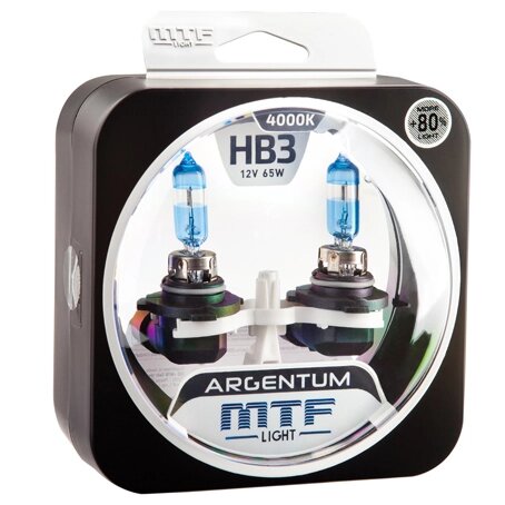 Галогенная лампа MTF Light серия ARGENTUM +80% HB3(9005) (H8A12B3) от компании Интернет-магазин "1000 рамок" - фото 1