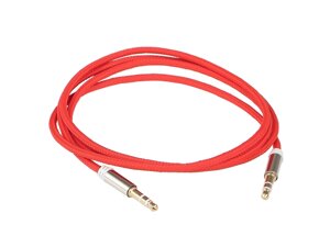 Кабель AUX Aura RCA-J10R, миниджек, 3,5 3,5 mm, красный, 1 метр