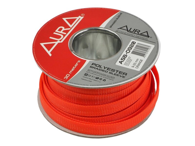 Кабельная оплётка Aura ASB-O920 полиэстер 9-20мм, оранжевая ##от компании## Интернет-магазин "1000 рамок" - ##фото## 1