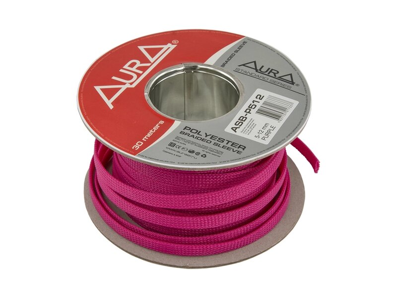 Кабельная оплётка Aura ASB-P512 полиэстер 5-12мм, пурпурный от компании Интернет-магазин "1000 рамок" - фото 1