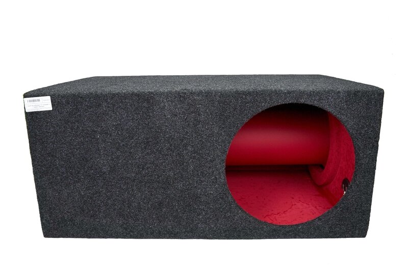 Короб для сабвуфера Aura 12 (70литров) с трубой (стандарт) Красная от компании Интернет-магазин "1000 рамок" - фото 1