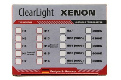 Ксеноновая лампа Clearlight HB3 5000K (шт.) от компании Интернет-магазин "1000 рамок" - фото 1