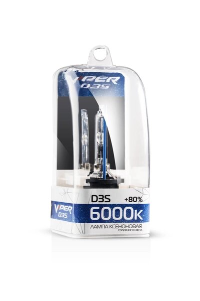 Ксеноновая лампа Viper D3S 6000K (+80%) от компании Интернет-магазин "1000 рамок" - фото 1