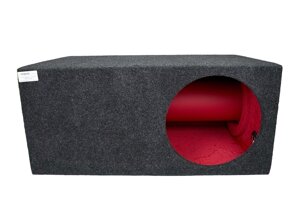 Короб для сабвуфера Aura 12 (70литров) с трубой (стандарт) Красная