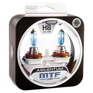 Галогенная лампа MTF Light серия ARGENTUM +80% H8 (H8A1208)