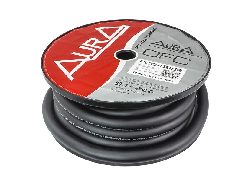 Силовой кабель Aura PCC-585B (10м бухта, черный) от компании Интернет-магазин "1000 рамок" - фото 1