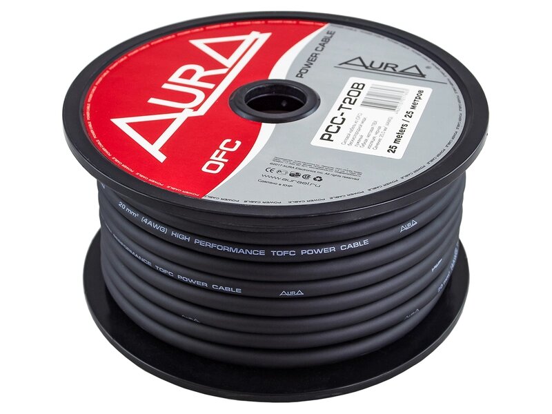 Силовой кабель Aura PCC-T20B (25м бухта, черный) от компании Интернет-магазин "1000 рамок" - фото 1