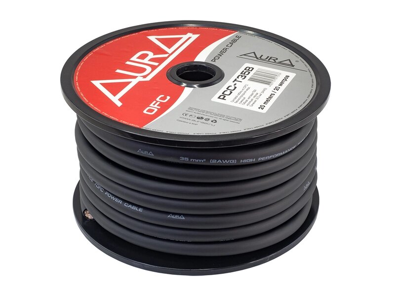 Силовой кабель Aura PCC-T35B (20м бухта, черный) от компании Интернет-магазин "1000 рамок" - фото 1