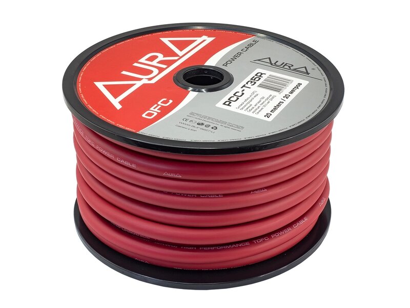 Силовой кабель Aura PCC-T35R (20м бухта, красный) от компании Интернет-магазин "1000 рамок" - фото 1