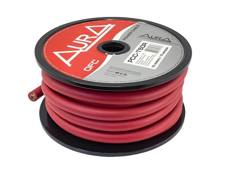 Силовой кабель Aura PCC-T50R (10м бухта, красный) ##от компании## Интернет-магазин "1000 рамок" - ##фото## 1