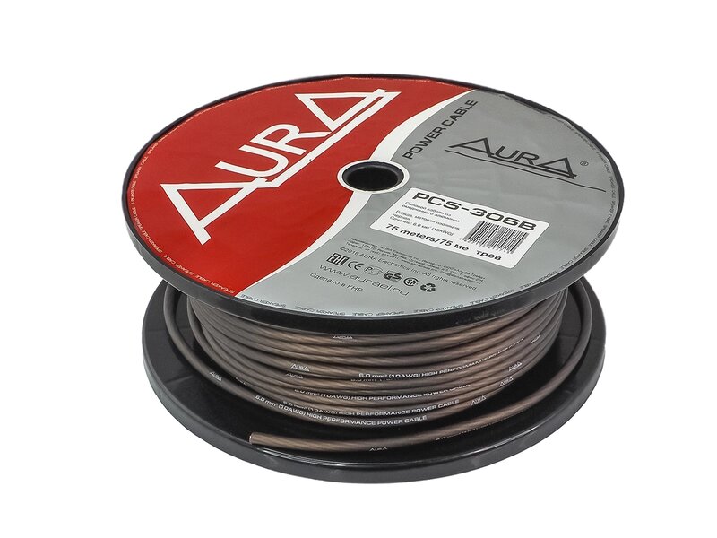 Силовой кабель Aura PCS-306B (75м бухта, черный) от компании Интернет-магазин "1000 рамок" - фото 1