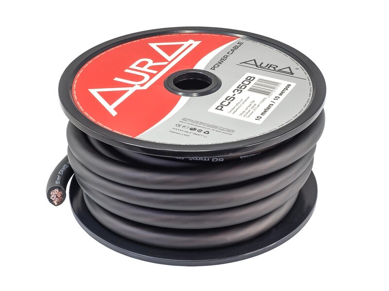 Силовой кабель Aura PCS-350B (10м бухта, черный) от компании Интернет-магазин "1000 рамок" - фото 1