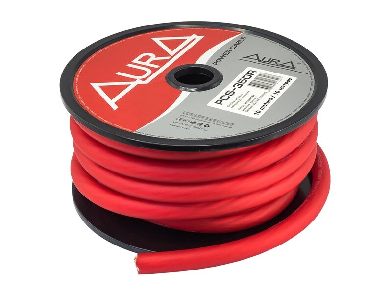 Силовой кабель Aura PCS-350R (10м бухта, красный) от компании Интернет-магазин "1000 рамок" - фото 1