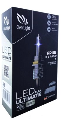 Светодиодная лампа головного света Clearlight Flex Ultimate HIR2 (9012) 5500 Lm 6000 K (2шт) от компании Интернет-магазин "1000 рамок" - фото 1