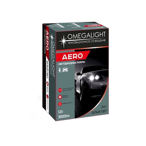 Светодиодная лампа головного света Omegalight Aero H1 3000lm от компании Интернет-магазин "1000 рамок" - фото 1