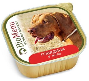 BioMenu Лакомство для собак Говядина в желе, 150 гр.