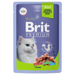 Brit Premium Пауч для взрослых кошек ягненок в желе 85 гр.