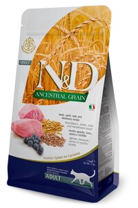Farmina N&D Ancestral Grain Cat Lamb & Blueberry Adult. 10 кг.
