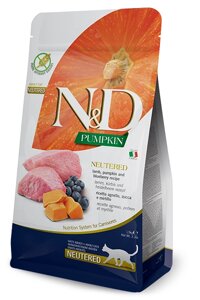 Farmina N&D Pumpkin Cat Lamb & Blueberry Neutered Adult. 300 гр.