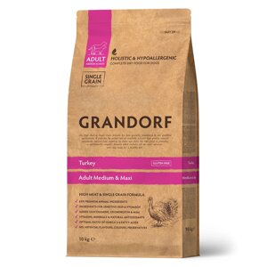 GRANDORF DOG Turkey MED&MAXI (индейка для собак всех пород). 10 кг