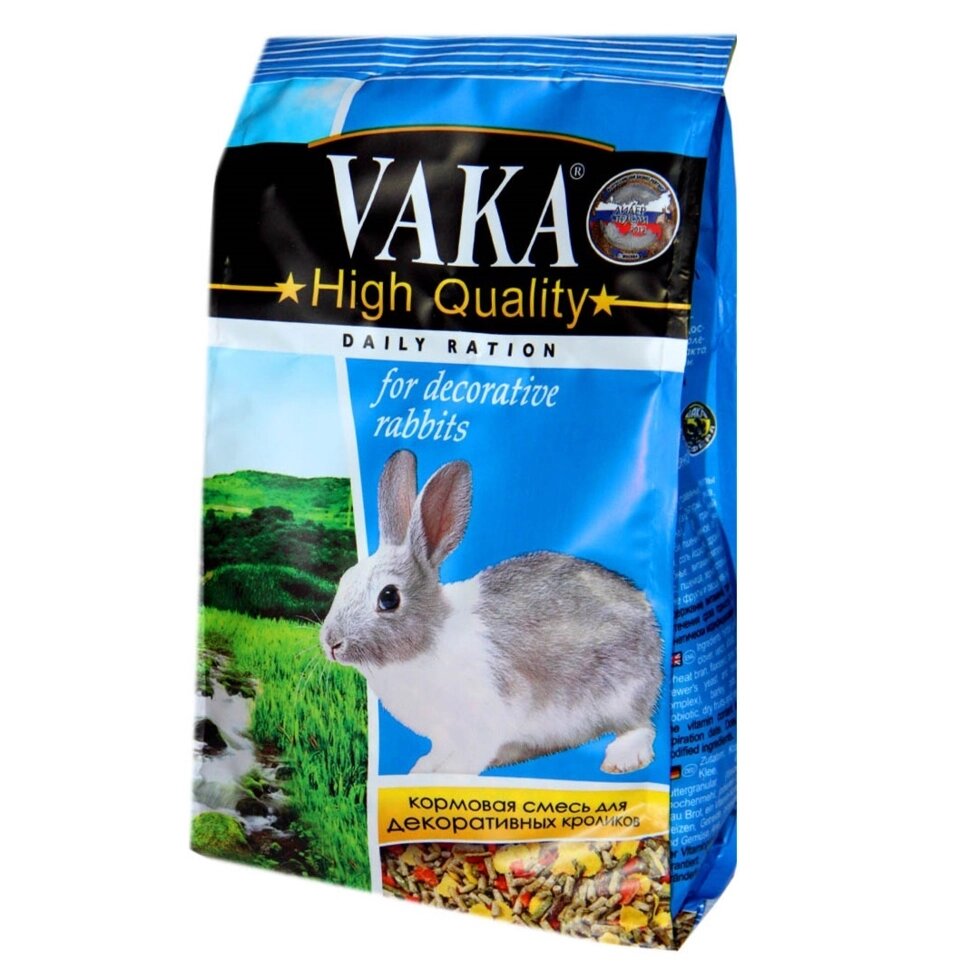 Корм ВАКА High Quality для декоративных кроликов, 500 г. от компании Интернет магазин компании ДАЙМОН - ЗООМАРКЕТ - фото 1