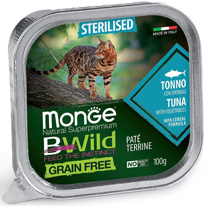 Monge Cat Bwild Grain free из тунца с овощами для кошек от компании Интернет магазин компании ДАЙМОН - ЗООМАРКЕТ - фото 1