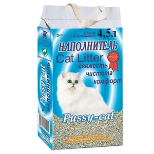 Наполнитель PUSSY-CAT "Цеолитовый", 4,5 л.