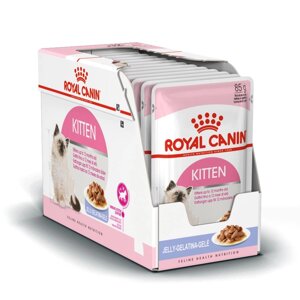 Royal Canin Kitten паучи для котят с 4 до 12 месяцев, кусочки в желе, 85 г х 24 шт.