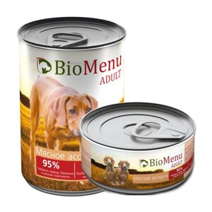 BioMenu ADULT Консервы для собак Мясное ассорти 95%-МЯСО