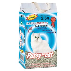 Наполнитель PUSSY-CAT для котят "Океанический". 2,5 л.