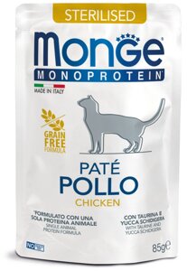 Monge Cat Monoprotein Pouch с курицей для стерилизованных кошек