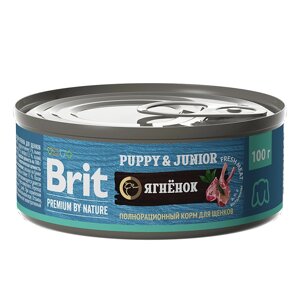 Brit Premium By Nature консервы с ягненком для щенков всех пород. 100 гр.