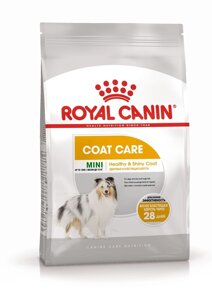 Royal Canin Mini Coat Care для собак мелких пород с тусклой и сухой шерстью.