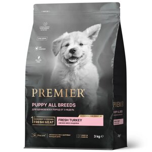 Premier Dog Turkey PUPPY свежее мясо индейки для щенков всех пород. 3 кг.